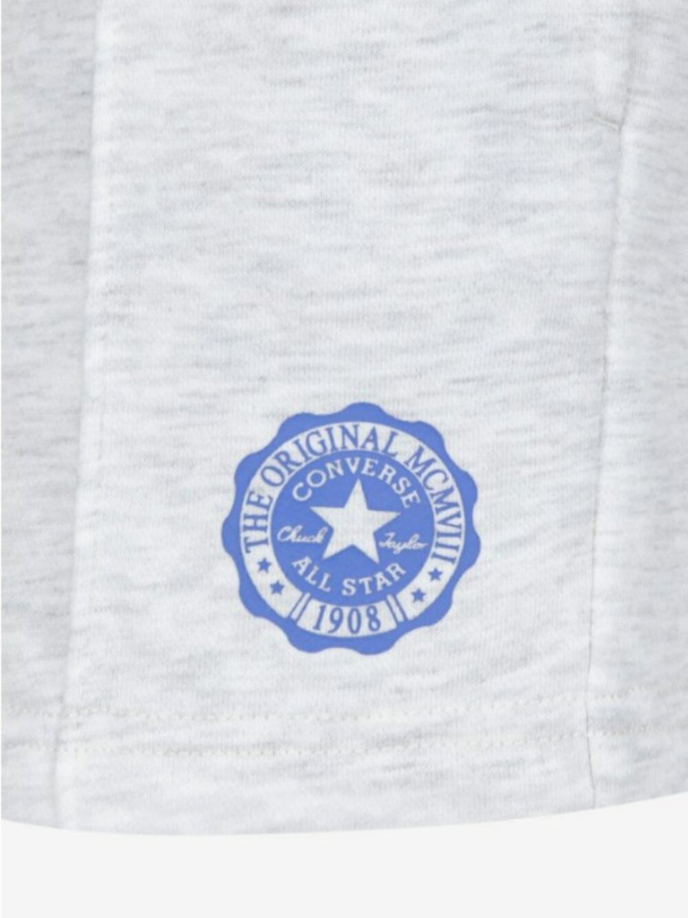 NWT. CONVERSE Original Girls Gray/Blue Logo Shorts - Picture 3 of 3